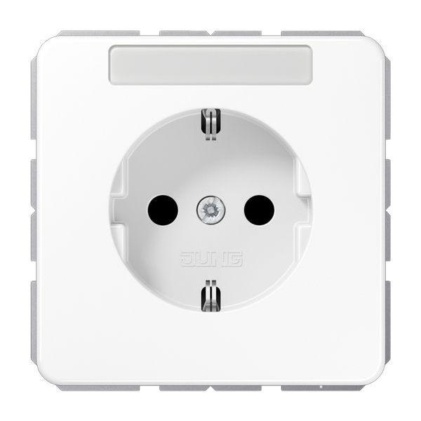 Jung CD1520NAWW Schuko-Steckdose mit Schriftfeld alpinweiss ***RESTPOSTEN***